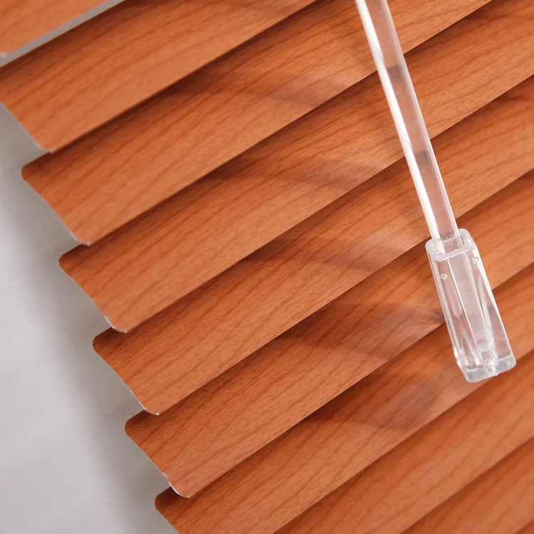 Turn rod blinds aluminum 25 imitation wood custom waterproof blackout