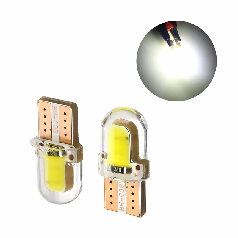 Светодиодные автомобильные лампы W5W T10 194 168 COB 8SMD для стояночных огней и подсветки