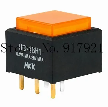 

[ZOB] UB-16 Japan nkk miniature push button switch UB-16H1 imports square self-locking switch with light switch --10pcs/lot