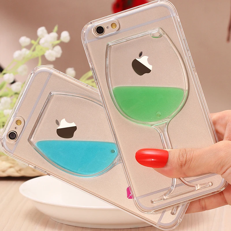 For Samsung Galaxy Wine Glass Liquid Hourglass Cas...