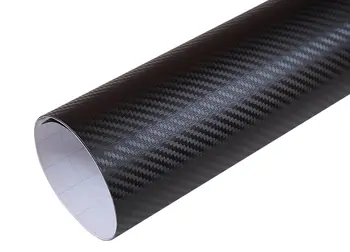 

Classic 3D Black Carbon Fibre Vinyl Car Wrap Film With Air Bubble Free like Real Weave Carbon PROTWRAPS 1.52x30m/ 5x98ft