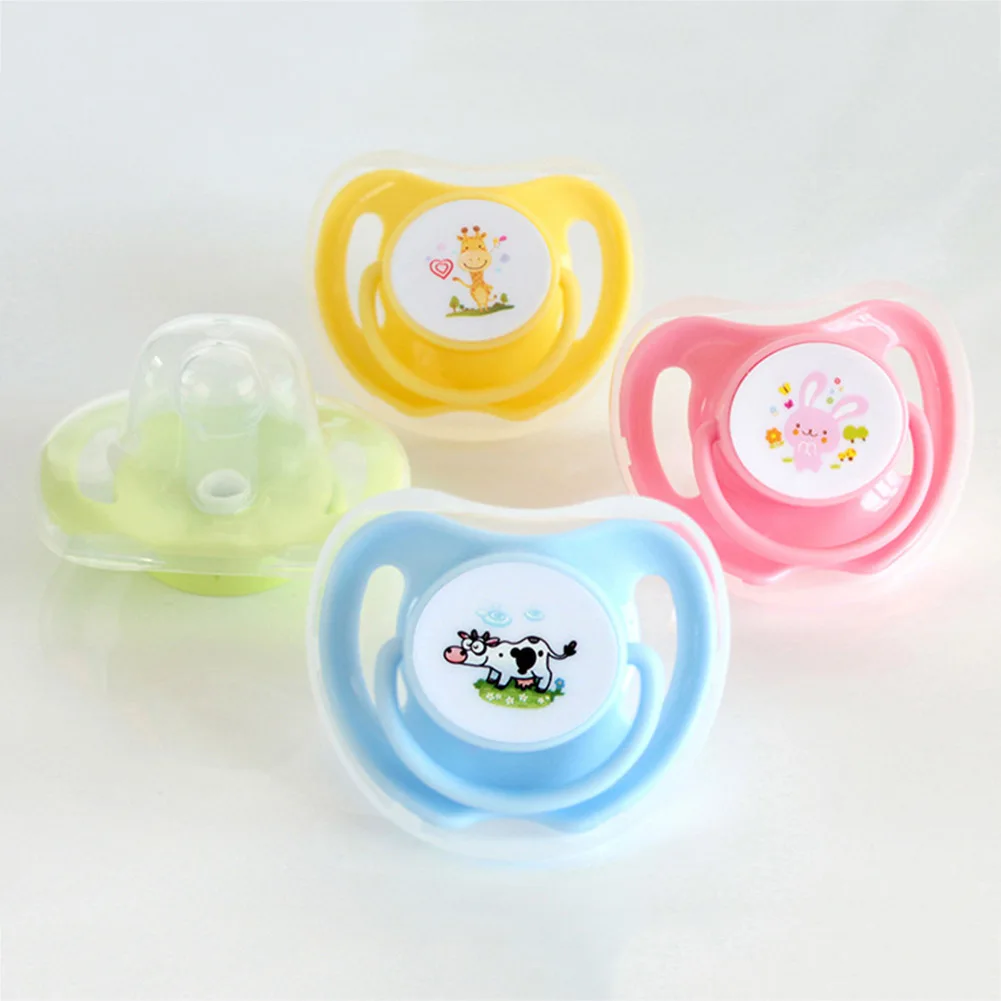 1PC Baby Animals Printing Pacifiers Safe Food Grade Silicone Cute Baby
