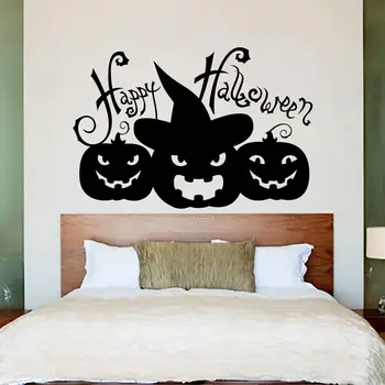 

Wall Decals Halloween Pumpkins Horror Holiday Design Bedroom Home Decor