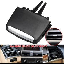 Новая Автомобильная Передняя вентиляционная розетка с зажимом для ремонта кондиционера вентиляционная розетка с зажимом для BMW X5 E70 2006-2013X6 E71 ABS черный