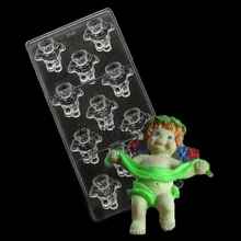 Симпатичные Ангелы для ванной твердый Поликарбонат формочка для шоколада чашки для пудинга пластик DIY 3 D плесень