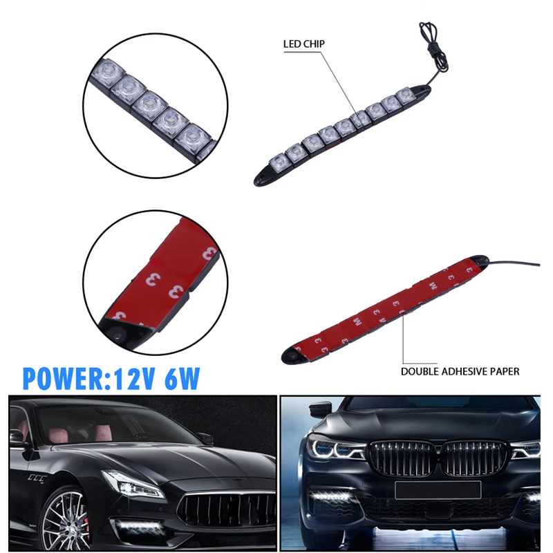 9 светодиодный 12V Габаритные огни DRL led переднего Противотуманные фары