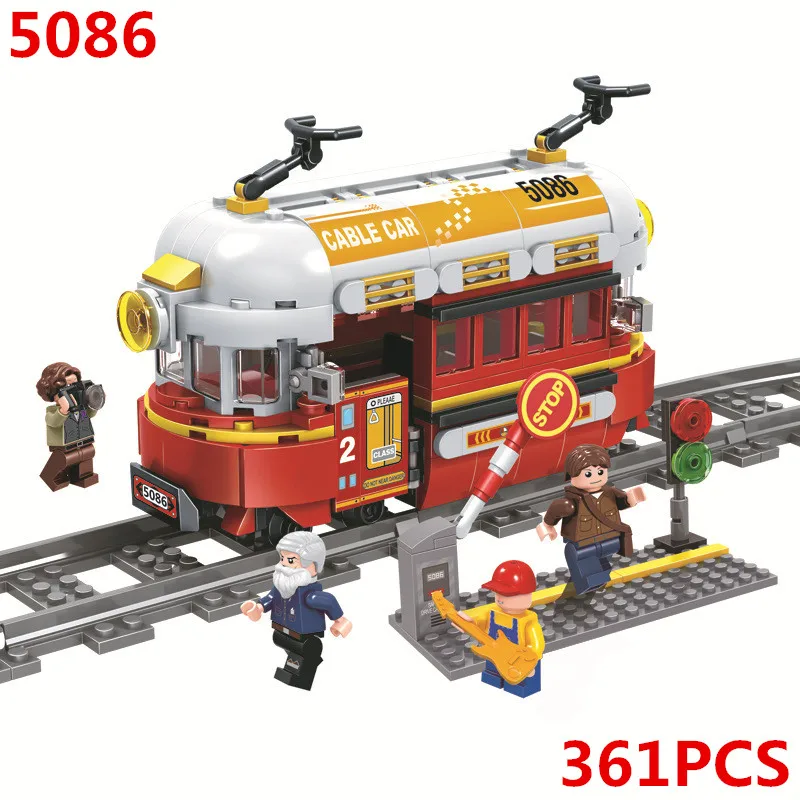 

DingDing Train City Technic Model Building Blocks Bricks Kids DIY Toys Educational Christmas Birthday Gifts 5086
