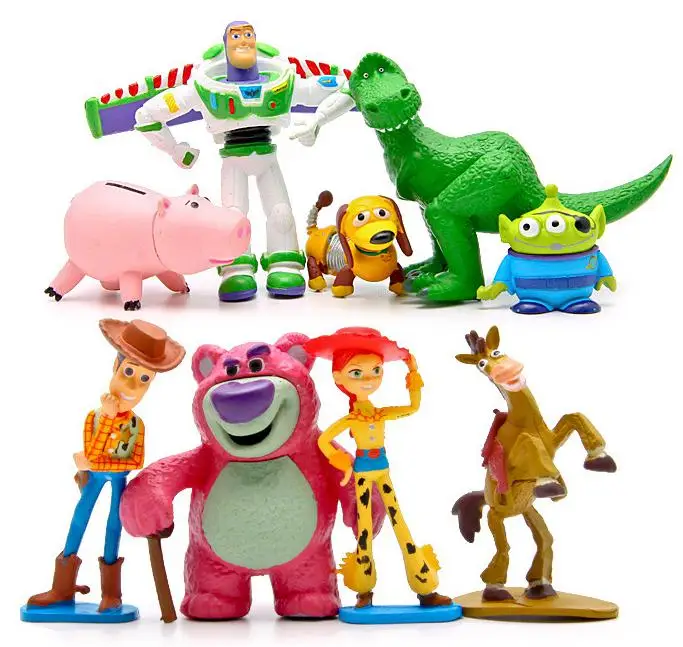 

9pcs/lot Toy Story Buzz Woody the Cowboy Vinyl Doll Toys Action Figures Toys