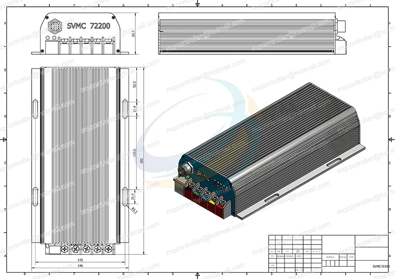 2019 72 v 200A MQCON SVMC72200 5KW dc контроллер двигателя с ЖК-дисплеем и bluetooth