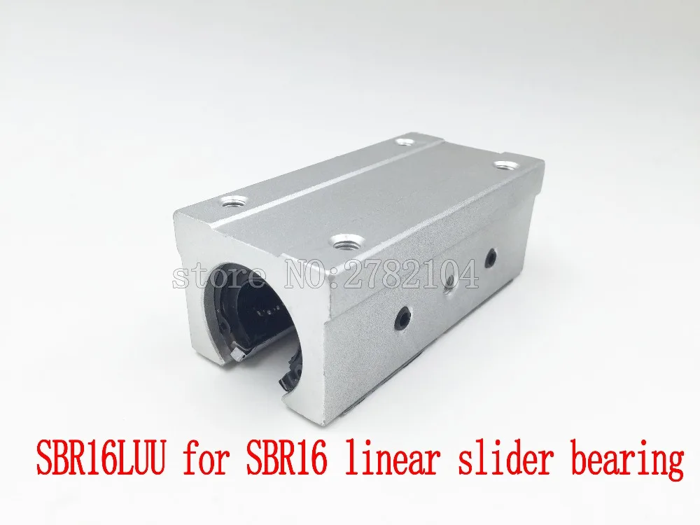 

SBR16LUU aluminum block 16mm Linear motion ball bearing slide block match use SBR16 16mm linear guide rail 1pcs