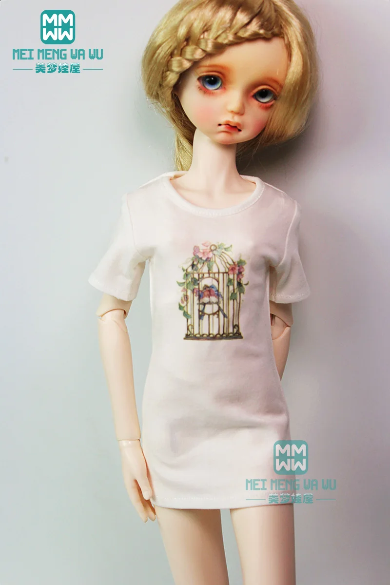 БЖД куклы одежда подходит 1/4 BJD куклы Мода Разнообразие средние и длинные темперамент футболка