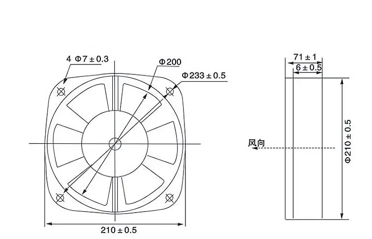 0.18A 65 W caixa de ventilador Elétrico