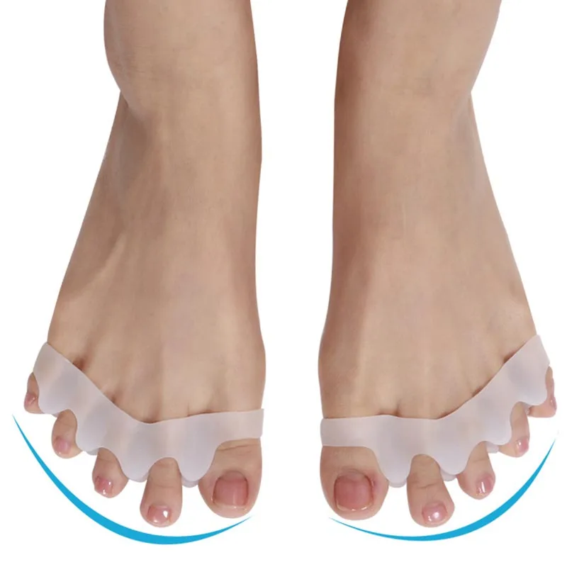 

2019 New1Pair Orthopedic Insoles Feet Care Hallux Valgus Pedicure Toe Separator Instruments For Pedicure Silicone Heel File