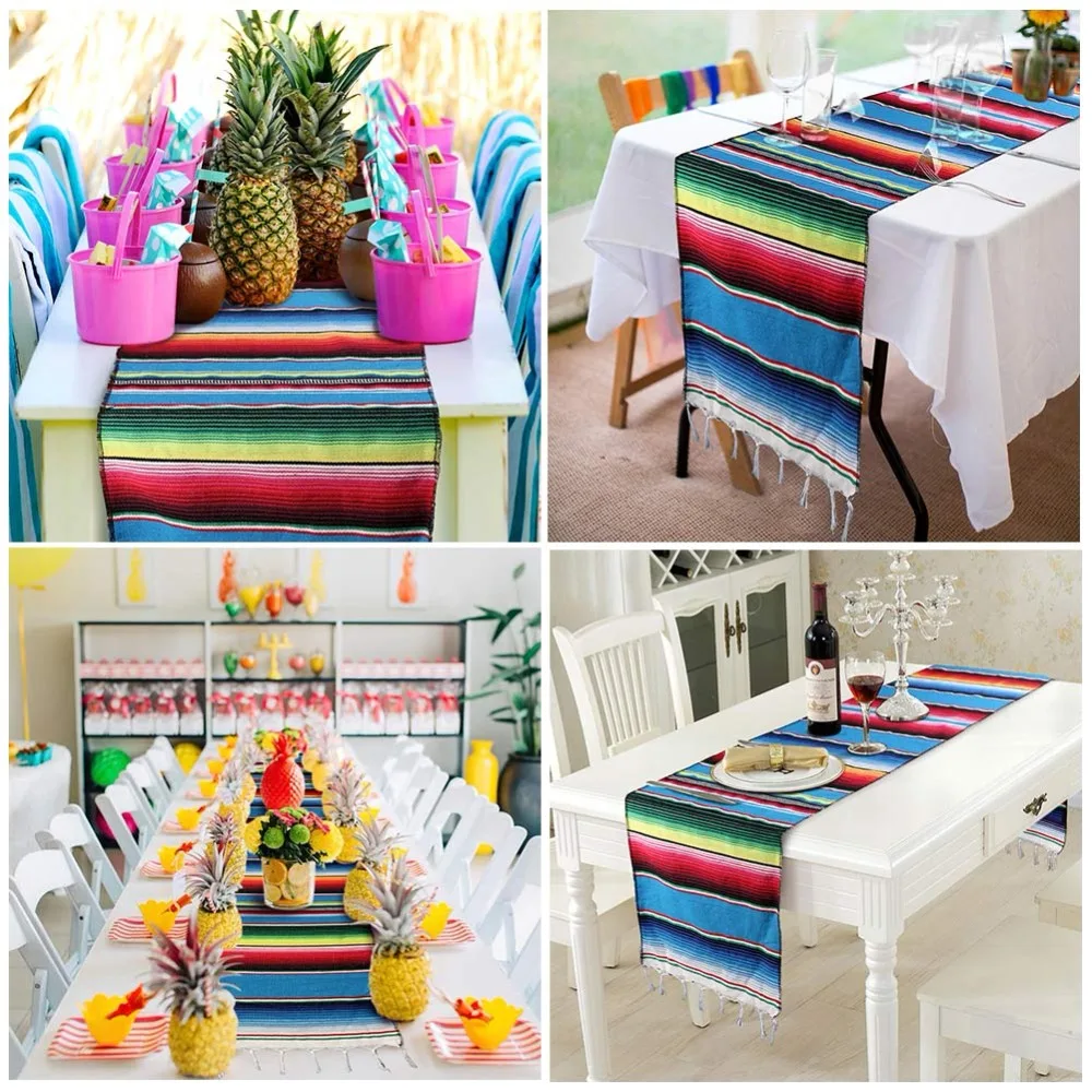 OurWarm Мексиканская Serape настольная дорожка Fiesta тематическое украшение для