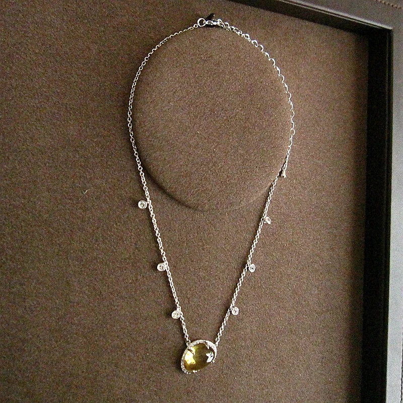 Модное классическое Элегантное ожерелье с кубическим цирконием AAA, Свадебные/вечерние ювелирные изделия для женщин P9803