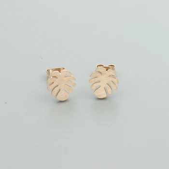 

V Attract 10Pairs Wholesale Lot Plam Leaf Unique Earrings Women Joyeria Geometric Jewellery Daily Wear Earings Studs
