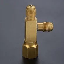 1/4 дюйма тройниковый переходник c/w клапаны ядро 1/" Мужской клеш X 1/4" Мужской клеш X 1/" Женский SAE пайка с поворотный разъем