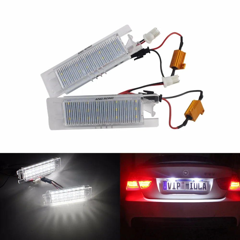 Светодиодный светильник номерного знака ANGRONG 24 SMD для Opel Vauxhall Insignia Astra H J Vectra