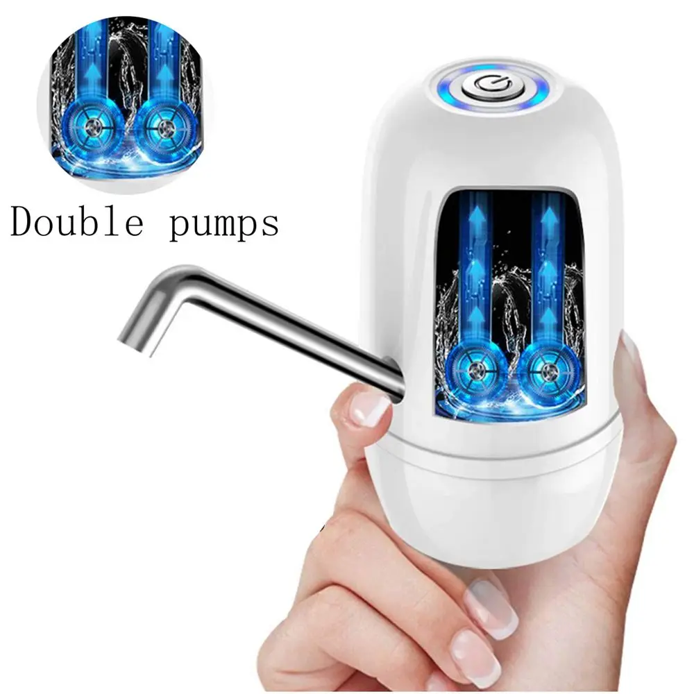 USB Charging Automatic Drinking Water Pump Portable Electric Water Dispenser Double Motor 5 Gallon Water Bottle Pump Switch