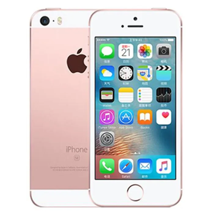 Разблокированный Apple iPhone SE 4 аппарат не привязан к оператору сотовой связи для мобильных телефонов на базе iOS 4," 12.0MP за счет сканера отпечатков пальцев чип Dual Core A9 2G Оперативная память 16/64GB Встроенная память смартфона - Цвет: rose gold