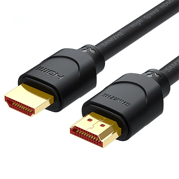 SAMZHE hdmi cable мягкий кабель HDMI к HDMI 2.0 позолоченные hdmi кабель 4 К* 2 К ультра высокие Разрешение для TV Blu-Ray игровое поле roku displayer 1m 1.5m 2m 3m 5m 8m - Цвет: black