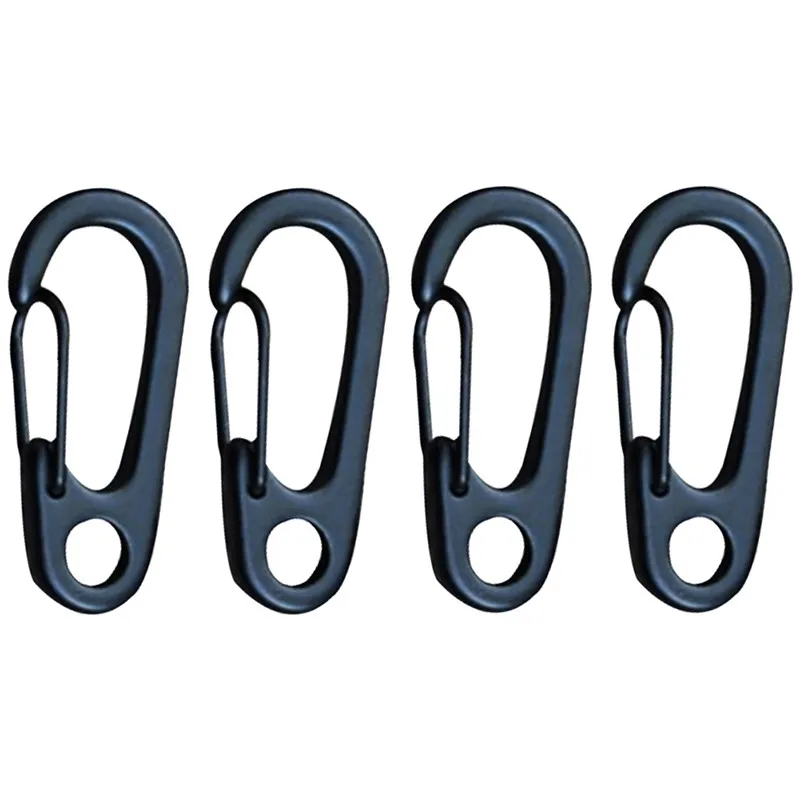 

10pcs/lot EDC Stainless steel Carabiner Keychain Buckle Hanging Padlock Release Keyring Camping Hiking tents Spring Snap Hook