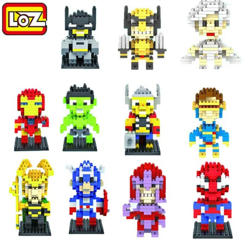 Милые строительные блоки LOZ супер hero аниме алмазные Обучающие экшн фигурки