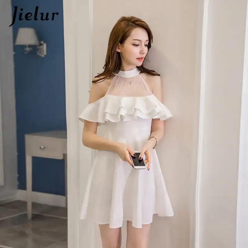 Black White and Off the Shoulder Dress