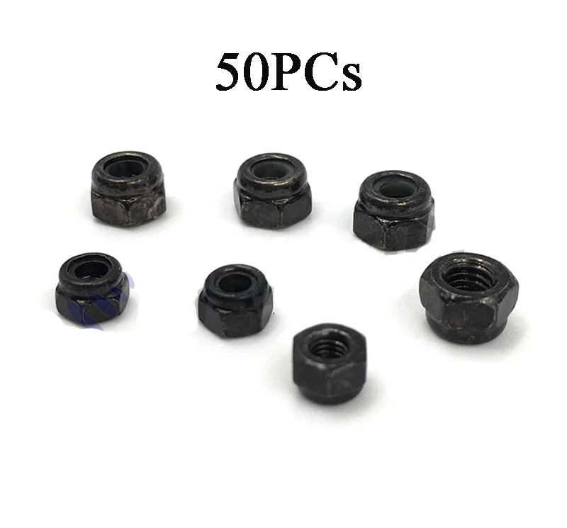 50PCs Nylon M2 M2.5 M3 M4 Tightening Lock Nut Self Locking Nuts Nutsert