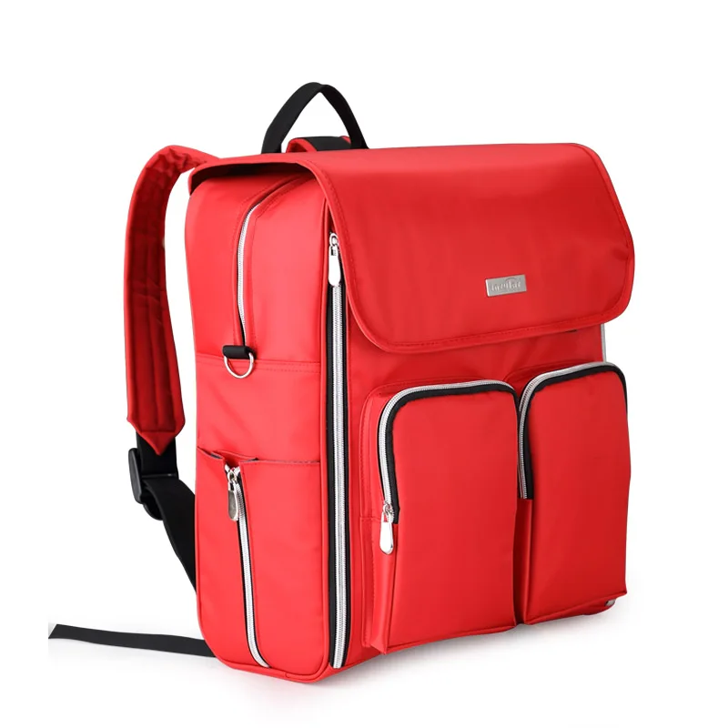 Новое поступление Insular Детский рюкзак для пеленок многофункциональная сумка для подгузников рюкзак для мам светонепронецаемые сумки - Цвет: Red