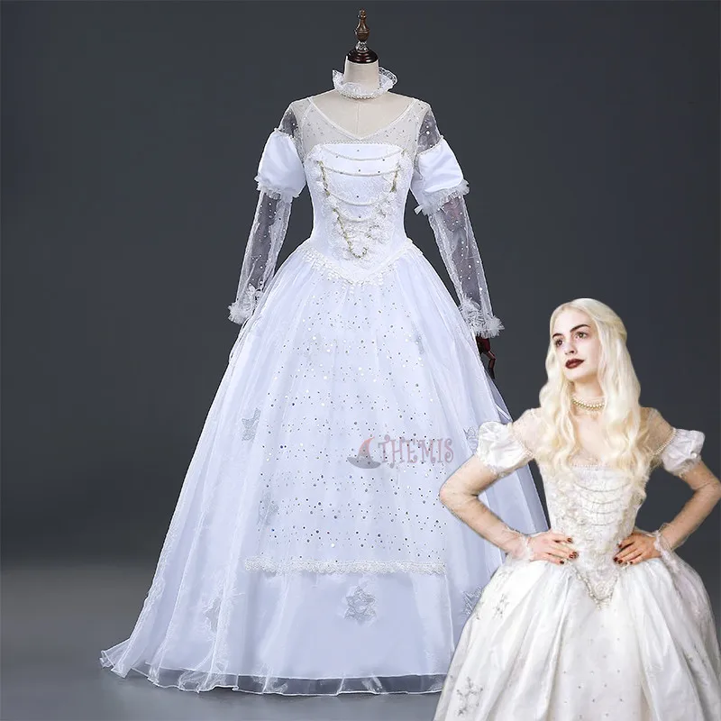 Athemis Anime Sailor Alice in Wonderland Emma Grace Frost Cosplay Costume custom made Dress High Quality