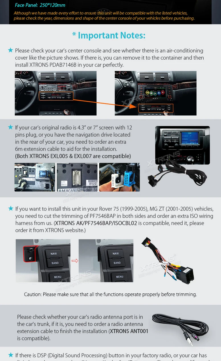 Best 7" Car DVD player for BMW E46 1998-2006 &BMW E46 M3 2000-2006 with Built-in Vehicle Standard DAB+ Module & Bluetooth 4.0 Support 2