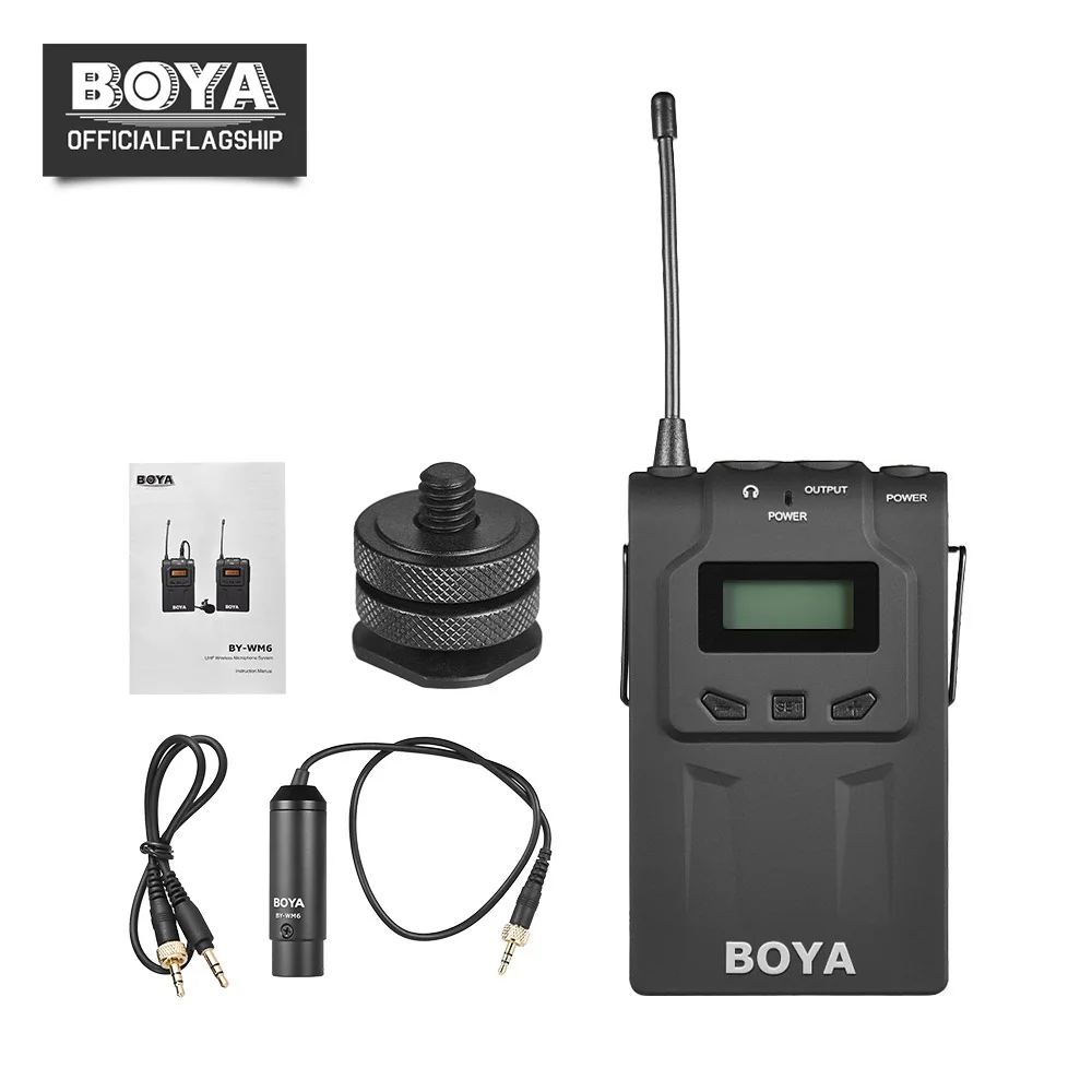 

BOYA BY-WM6R UHF Wireless Microphone Mic Receiver 576MHz-599MHz 48 Chs for ENG EFP for Canon Nikon Sony DSLR Cameras Camcorders