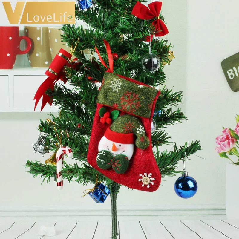 Милые рождественские носки-чулки; коллекция года; Новогодний подарок Санта-Клауса; Подарочная сумка; рождественские украшения; праздничные вечерние принадлежности