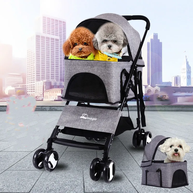

Separable foldable lightweight dog baby stroller partable Increased pet baby stroller with car seat