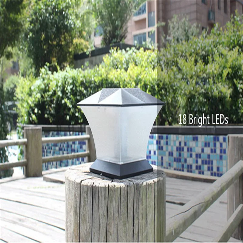 Koop CLAITE Zonne straatverlichting 18 LED Outdoor Landschap Verlichting Lamp Waterdicht Pijler Licht voor Villa #039;S Tuin Veranda Thuis