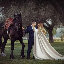 Свадебная накидка Атлас цвета шампана искусственный мех свадебный плащ 52/67 дюймов ручной работы