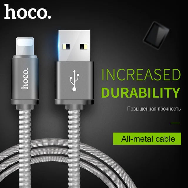 Best Offers HOCO Metal Spring Charging USB Cable for Apple Lightning iPhone iPad Charger Cord for Mobile Phone OTG Data Line Sync Wire Best Offers HOCO Metal Spring Charging USB Cable for Apple Lightning iPhone iPad Charger Cord for Mobile Phone OTG Data Line Sync Wire