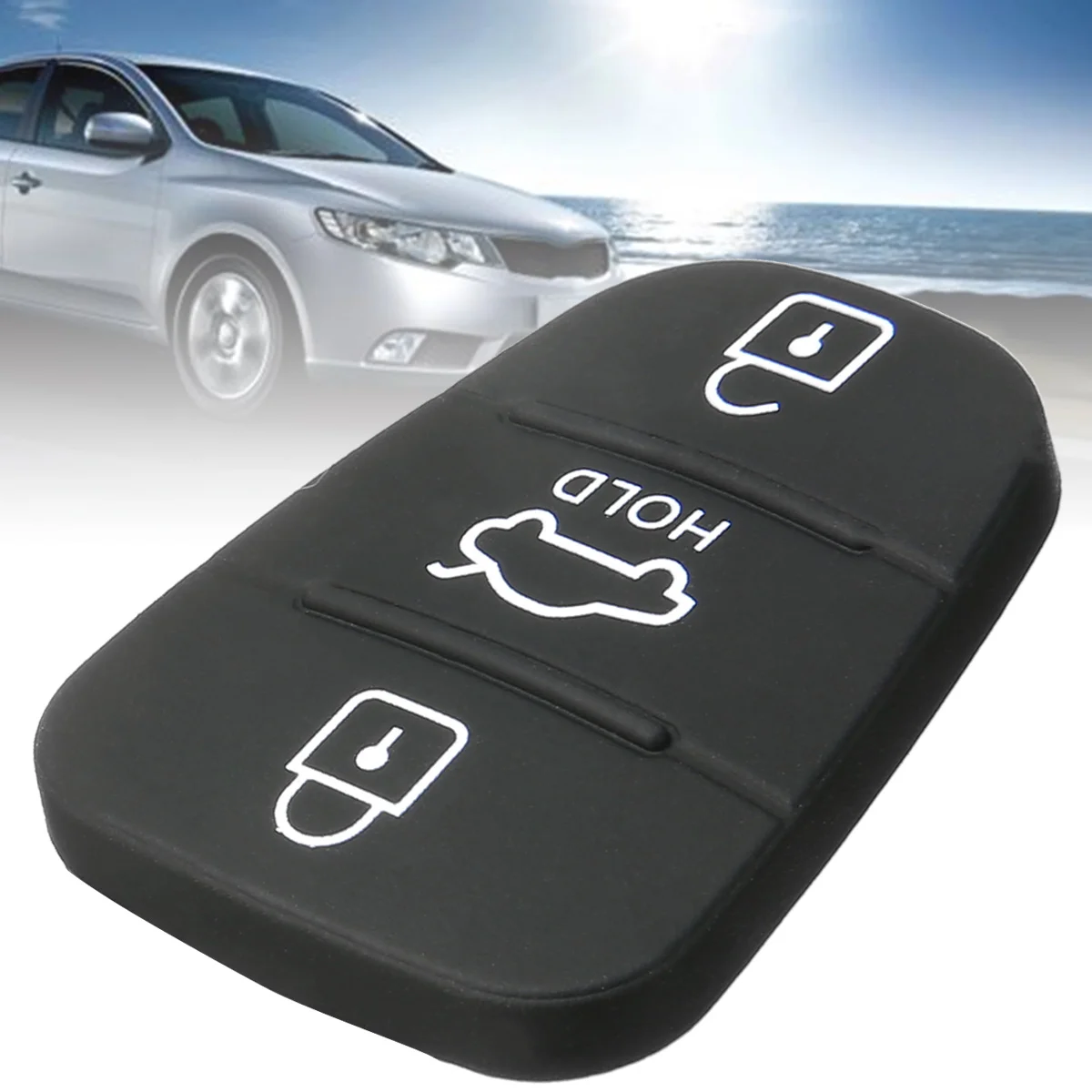 

3 Button Rubber Pad Remote Car Repair Key Fob Replacement For Hyundai i20 i30 Kia Solaris Rio Sorento Sportage Ceed