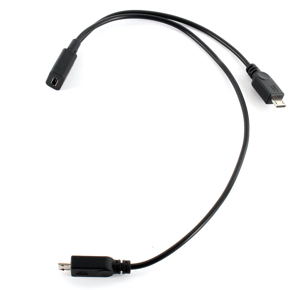 Universal Micro USB 2.0 Splitter Y 1 Female to 2 Male Data Charge Cable Extension Cord hot