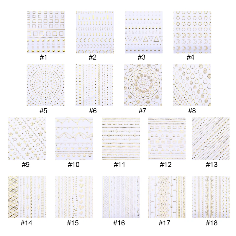 Геометрическая Золотая 3D наклейка для ногтей, рисунок Луны, звезды, полоски, волнистая линия, клейкая наклейка, сделай сам, украшение для ногтей