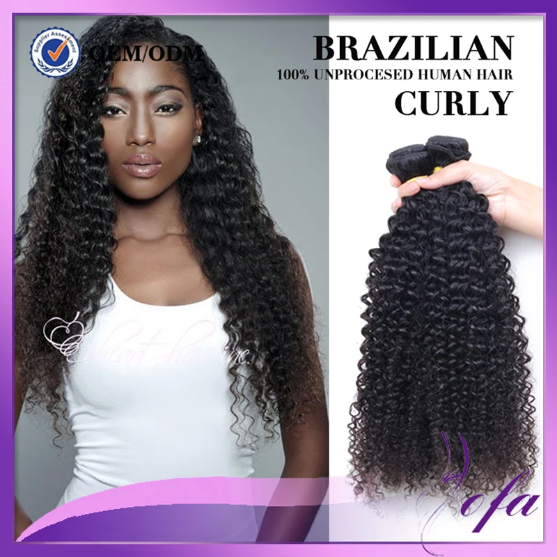 Human Hair Weave 3 Bundle Deals Brazillian Hair Curly Wavy
