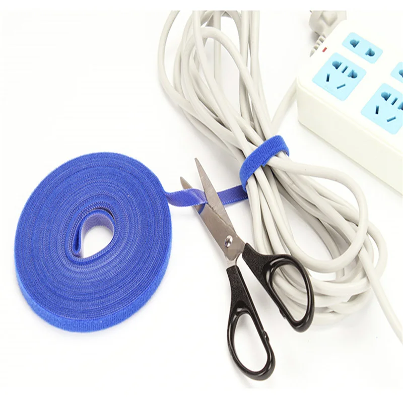 5 м/рулон Волшебная пряжка нейлоновая кабельная стяжка ширина 2 см провода управление кабельные стяжки 6 цветов на выбор DIY