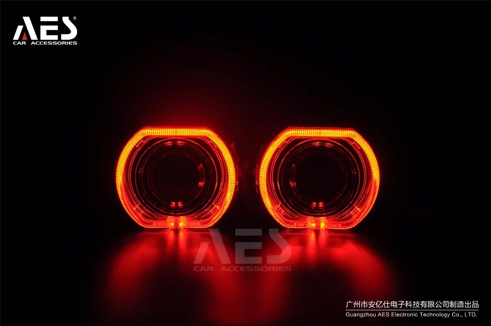 AES 3,0 Светодиодный Интегрированный Ангельские глазки кожухи маска для 3 дюймов WST Kioto светодиодный Q5 King Kong Q5 линзы прожекторного типа дневные ходовые огни светильник