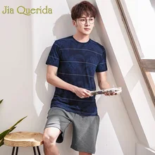 Мужской летний короткий пижамный комплект из хлопка, Мужская одежда для сна с принтом темных вен, Высококачественная брендовая Пижама, мужские пижамы Hombre шорты