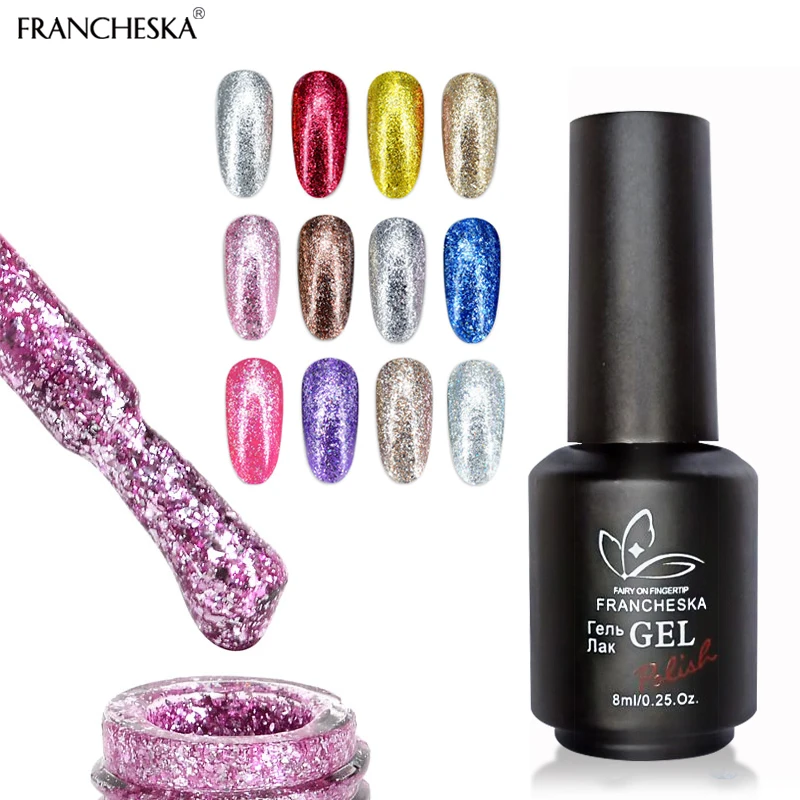 glitter platinum gel polish 9