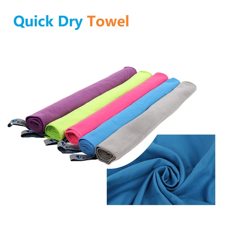 Bluefield Sports Towel With Bag 30 x 70cm Portable Microfiber Quick Dry