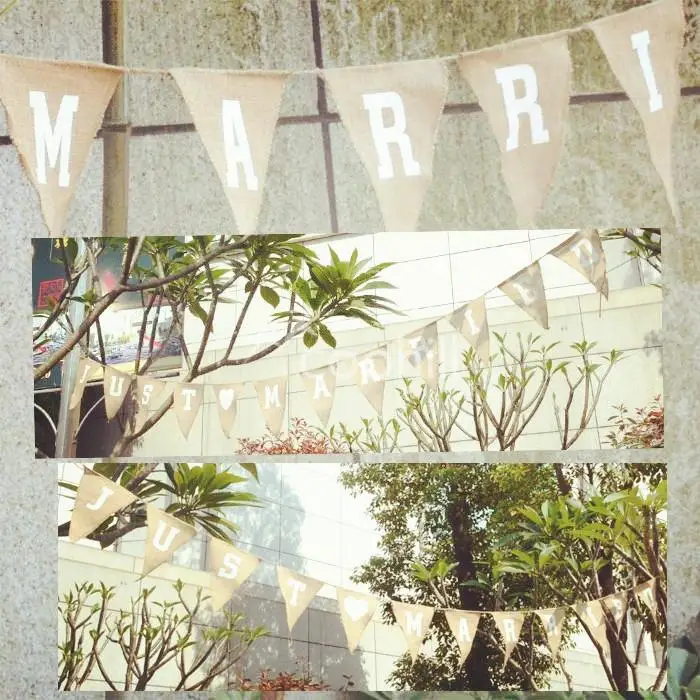 Partybanner Flaggen Und Girlanden Mobel Wohnen Vintage Jute Banner Flag Bunting Fahnen Fur Hochzeit Deko With Herz Party Deko Patronlarinensesindeyiz Org