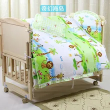 Промо-акция! 7 шт. новые стильные детские постельные принадлежности для кроватки, Комплект Детская Колыбелька комплект для бампера, кровать вокруг(бампер+ пододеяльник+ матрас+ подушка