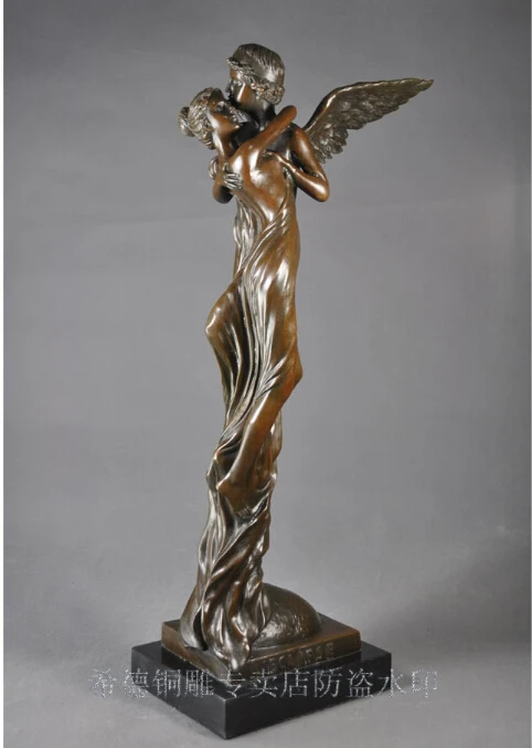 

Bronze sculpture copper crafts high-end home furnishing sculpture Angel Kiss